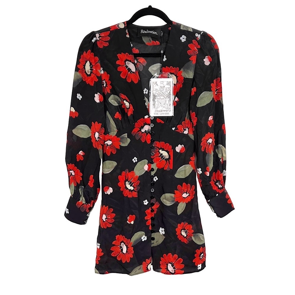 Realisation Par Leekley Mini Dress Bellissima Floral Print Size XS